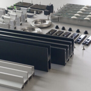 Glasschiebewand, Set, 2 gleisig, 2 Flügelig