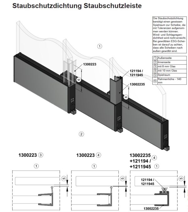 Staubschutzdichtung Aluminium – Bild 2
